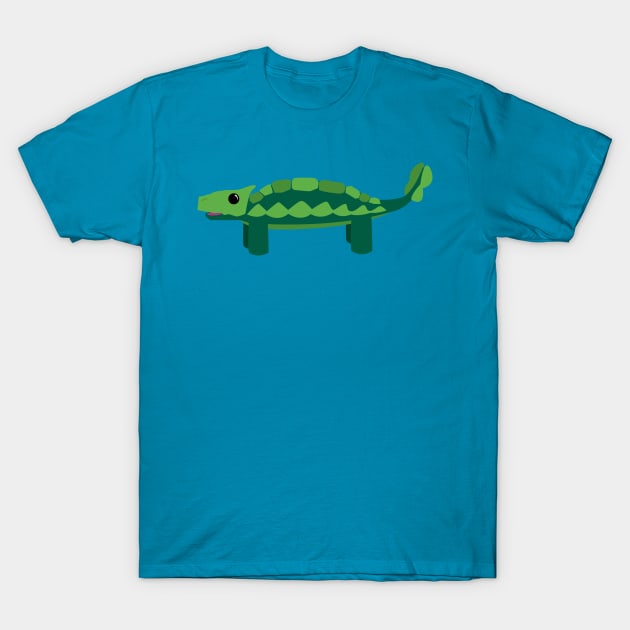 Happy Ankylosaurus T-Shirt by MadArtisan